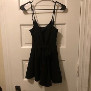 Black Tie-Front Romper